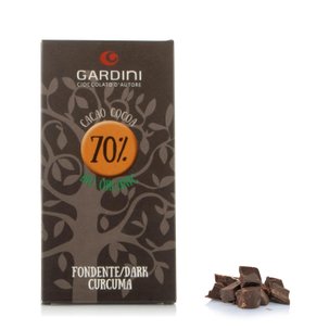Tablette de chocolat noir 70 % curcuma 80 g