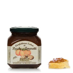 Confiture Extra Pêches et Amaretti 350 g