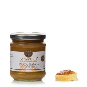 Confiture extra de pêches blanches 220 g