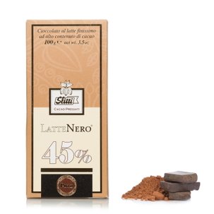 Tablette de chocolat au lait très fin 45 % LatteNero 100 g