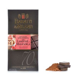 Tablette de chocolat noir framboise 75 g