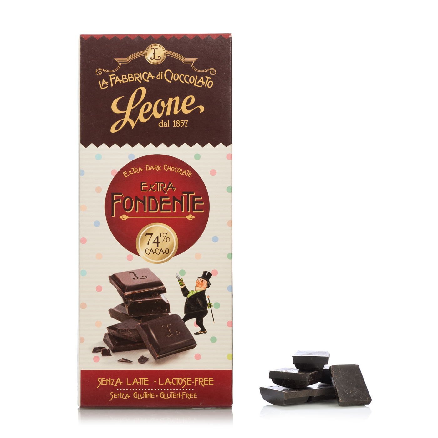 Tavoletta Di Cioccolato Extra Fondente 74 75g Leone Eataly