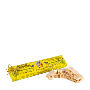 Torrone Bianco Tenero con Mandorle e Pistacchi 200g