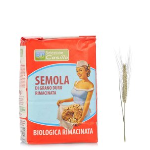 Remilled Organic Durum Wheat Semolina 1kg