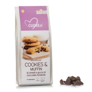 Miscela Cookies e Muffin ai cereali e gocce di cioccolato 400g
